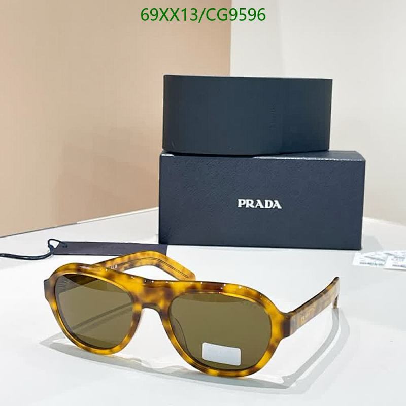 Prada Sunglasses CG9596 - Tortoiseshell Acetate Frame with Brown Lenses