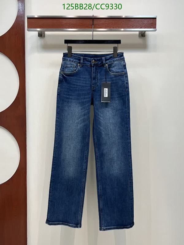 Yves Saint Laurent Women's Cotton Wide Leg Jeans - Blue Wash