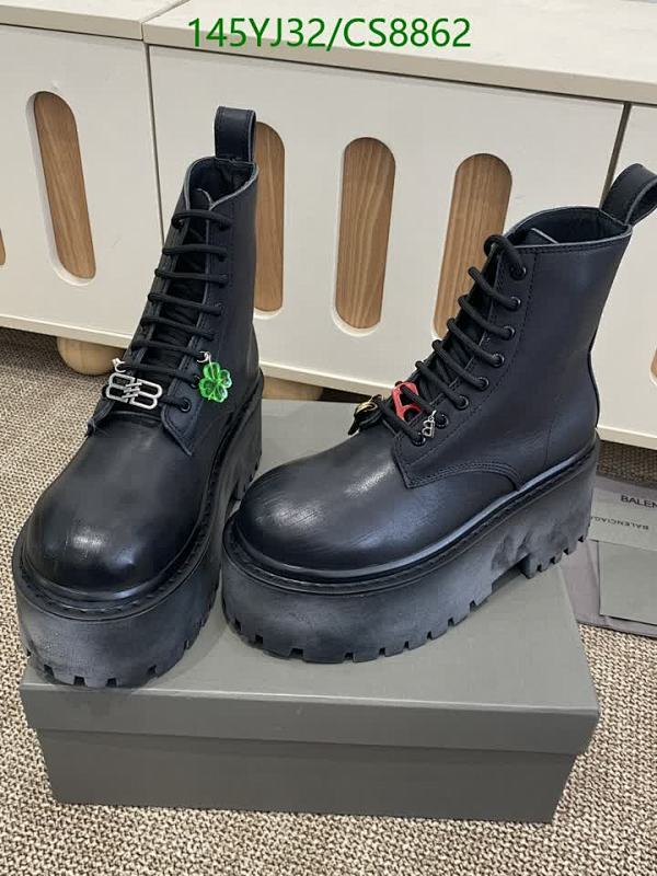 Women's Black Leather Platform Combat Boots