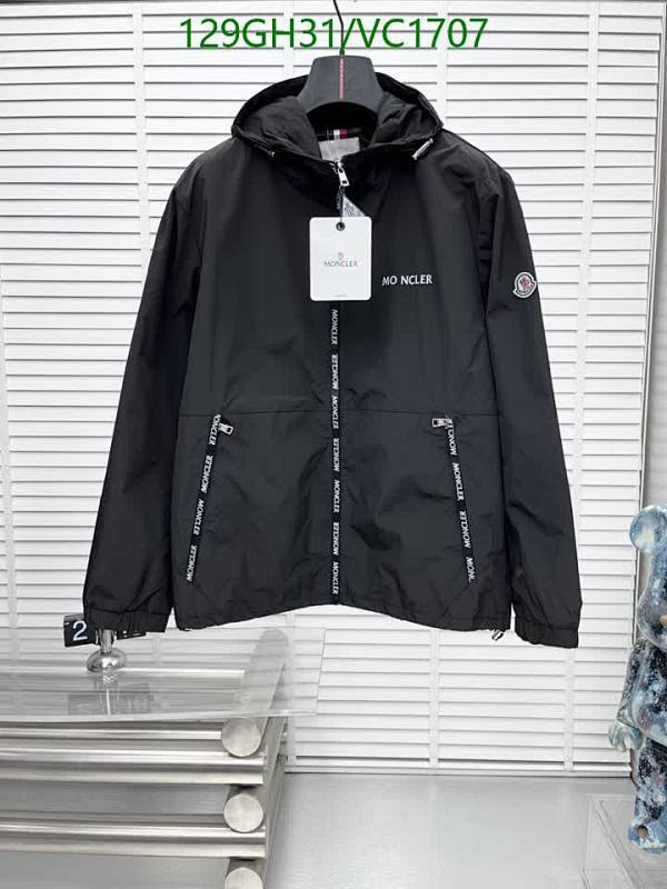 Moncler Men's Lightweight Hooded Windbreaker Jacket - Black, M-3XL