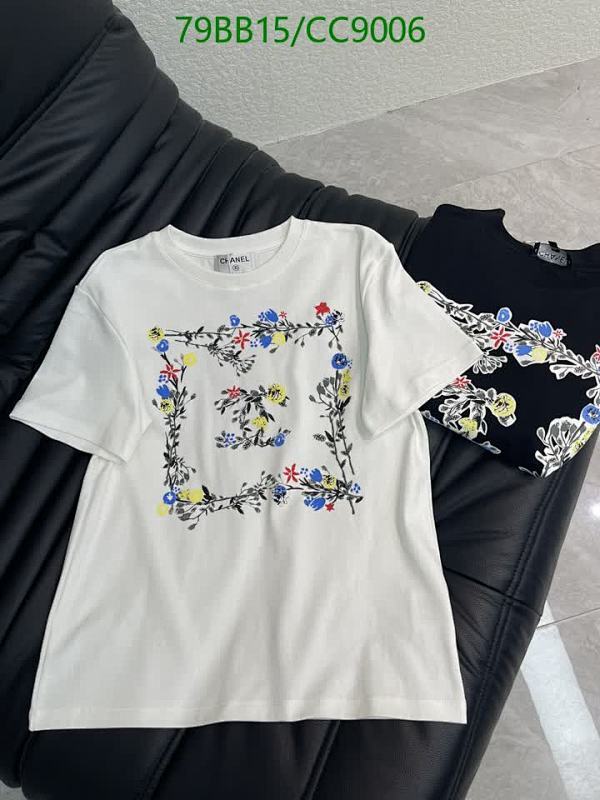 Chanel Cotton Floral Print T-Shirt - White (Sizes S-L)