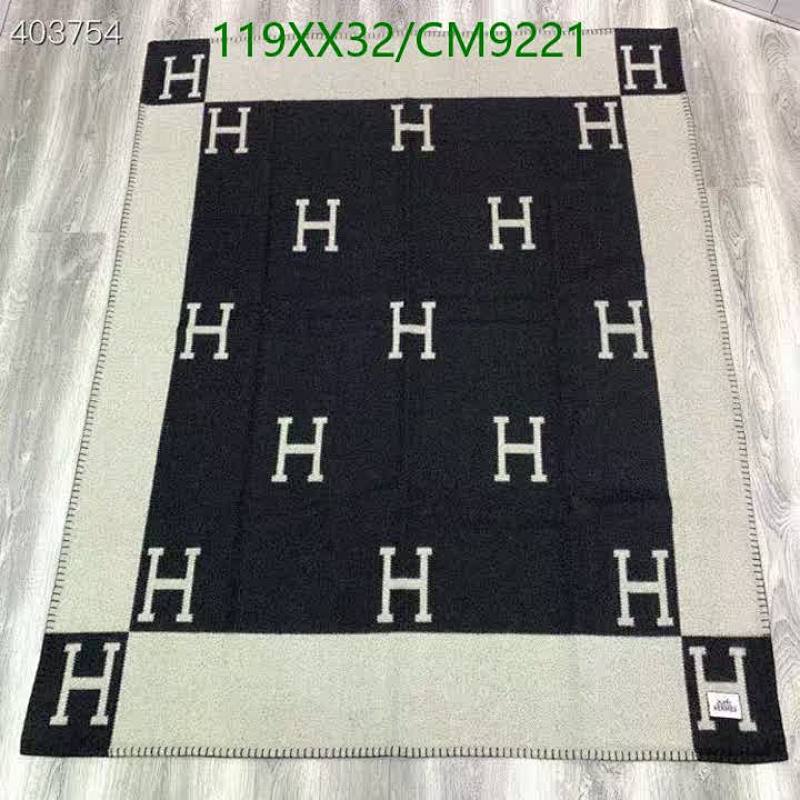 Hermes Luxurious 'H' Pattern Cashmere Blend Scarf - 170x135cm