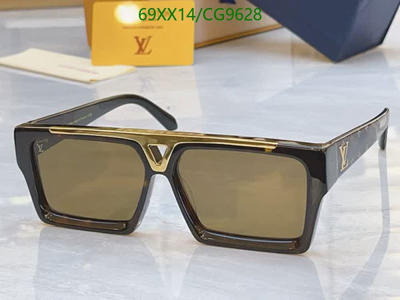 Louis Vuitton Square Sunglasses with Gold Detail - Brown Lenses