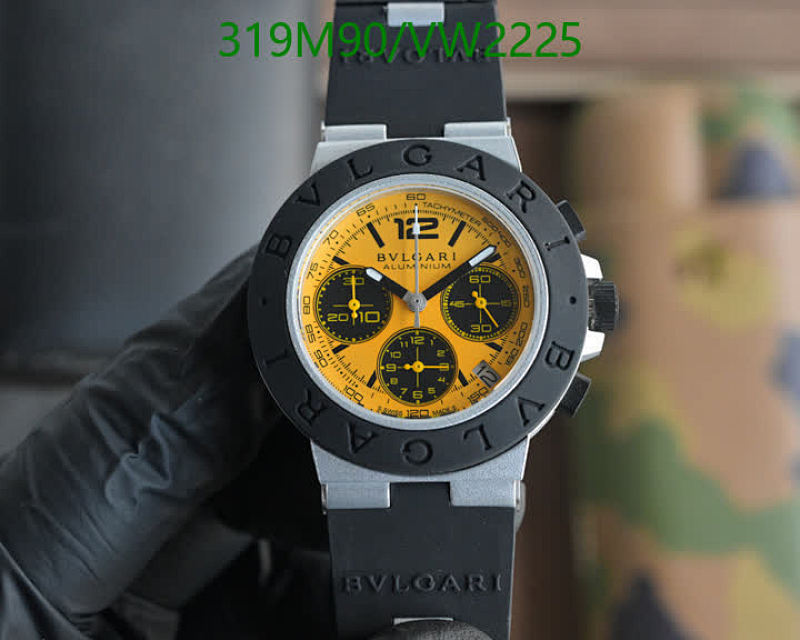 Bvlgari Aluminium Chronograph Watch - Yellow Dial, Automatic Movement 40MM