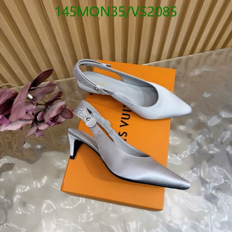 Louis Vuitton Women's Slingback Pumps - Elegant Pointed Toe Heels, 5.5CM