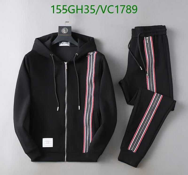 Thom Browne Men's Full-Zip Hoodie & Jogger Set - Comfortable Polyester Tracksuit