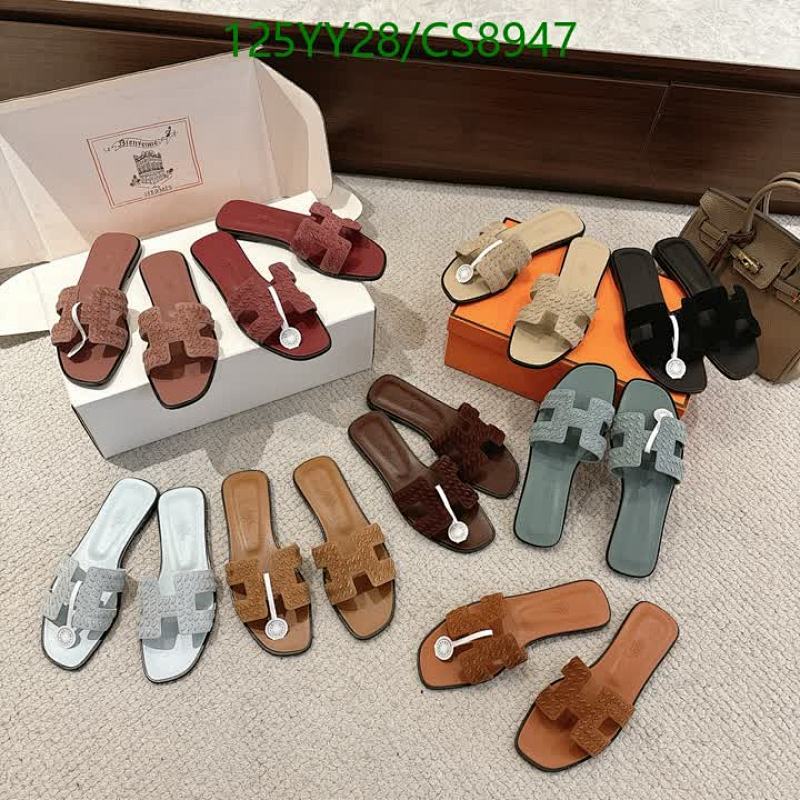Hermes Women's Leather "H" Slide Sandals - Comfortable & Stylish