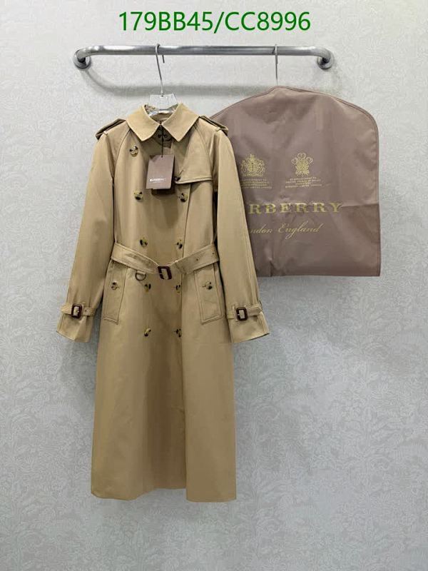 Burberry Cotton Trench Coat Beige Long Sleeve Belted Classic Style