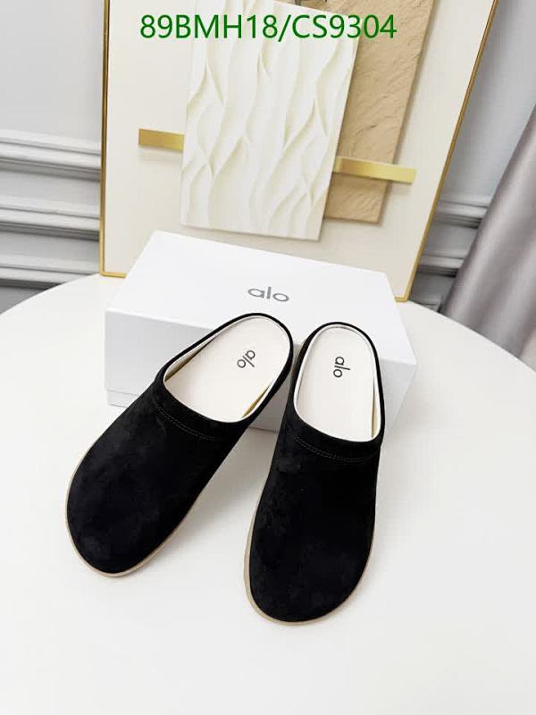 Alo Women's Black Suede Mule Shoes - Comfortable Slip-On Style