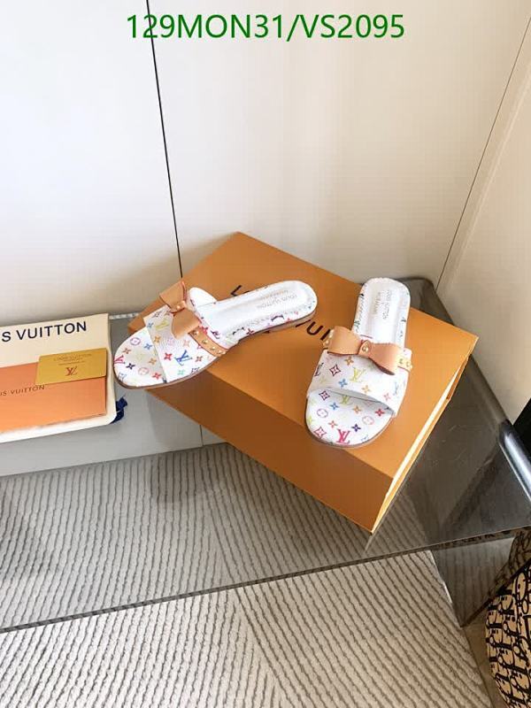 Louis Vuitton Women's Monogram Multicolor Flat Sandals - Luxurious Sheepskin Comfort