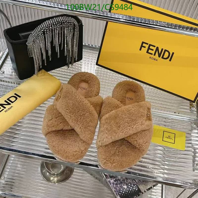Fendi Women's Lambskin Cross-Strap Slippers - EU 35-41