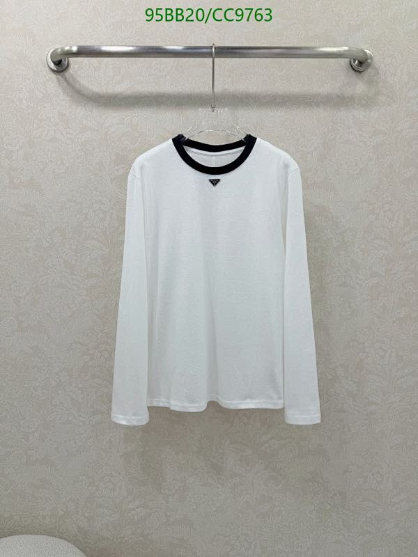 Prada Cotton Long Sleeve T-Shirt - White