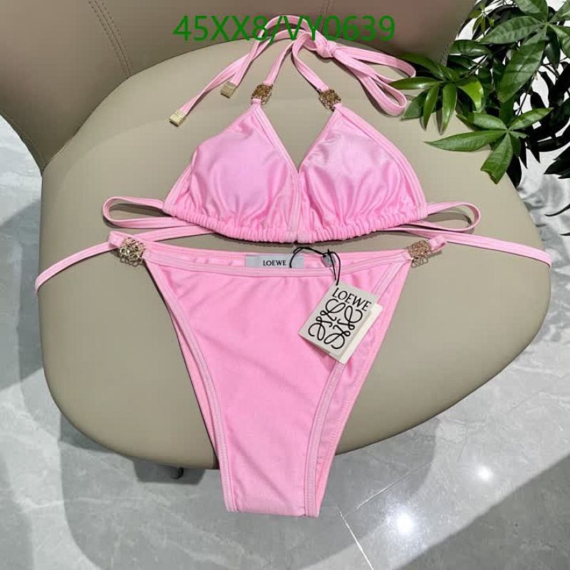 Loewe Triangle Bikini Set for Women - Stylish Pink Halter Neck Swimsuit