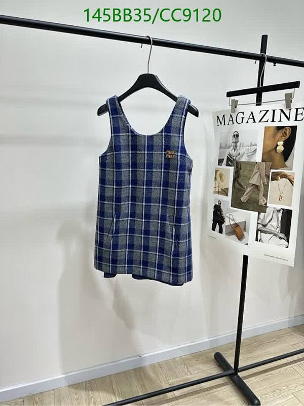 Miu Miu Women's Plaid Sleeveless Wool Dress - Chic & Comfortable Style