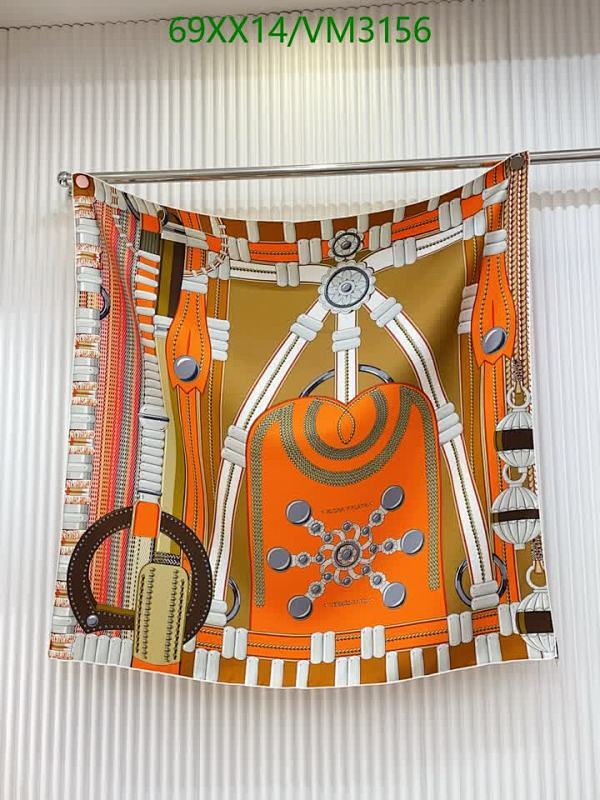 Hermès Silk Scarf VM3156 - 90x90CM Luxurious Mulberry Silk Square Scarf