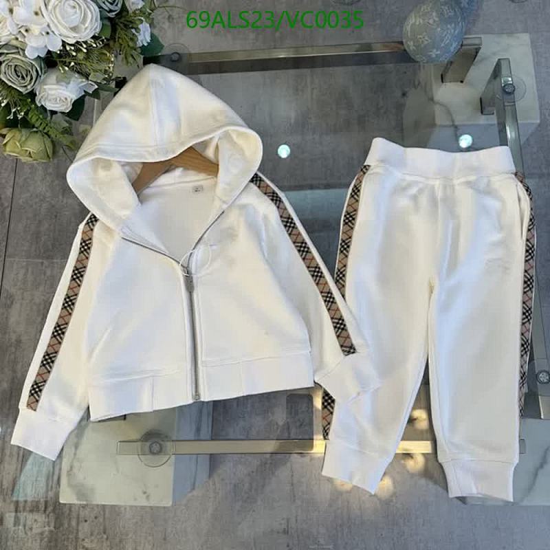 Burberry Kids' Cotton Tracksuit Set - Stylish Hooded Jacket & Joggers