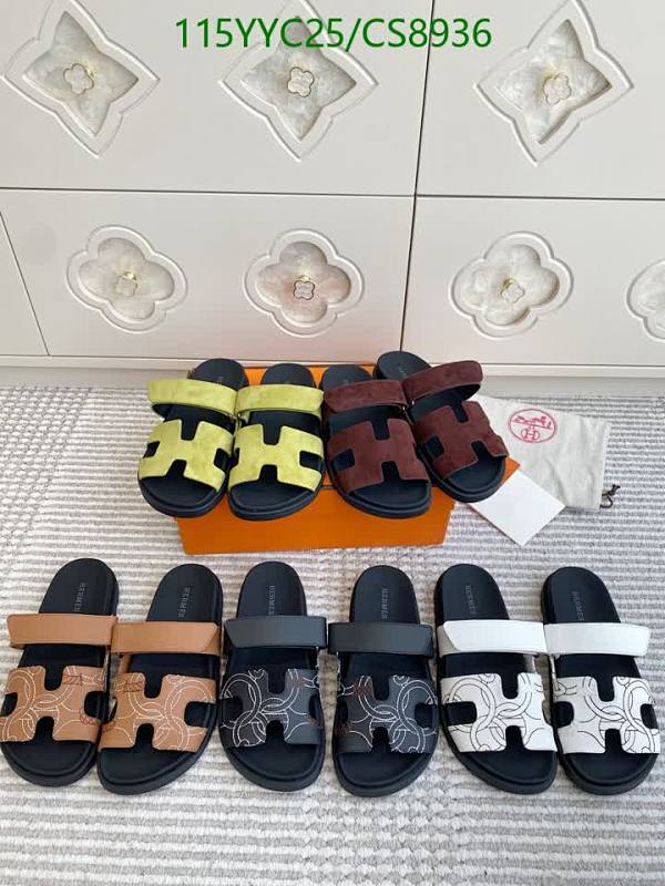 Hermes Men's Cowhide & Sheepskin Slide Sandals - EU 35-46