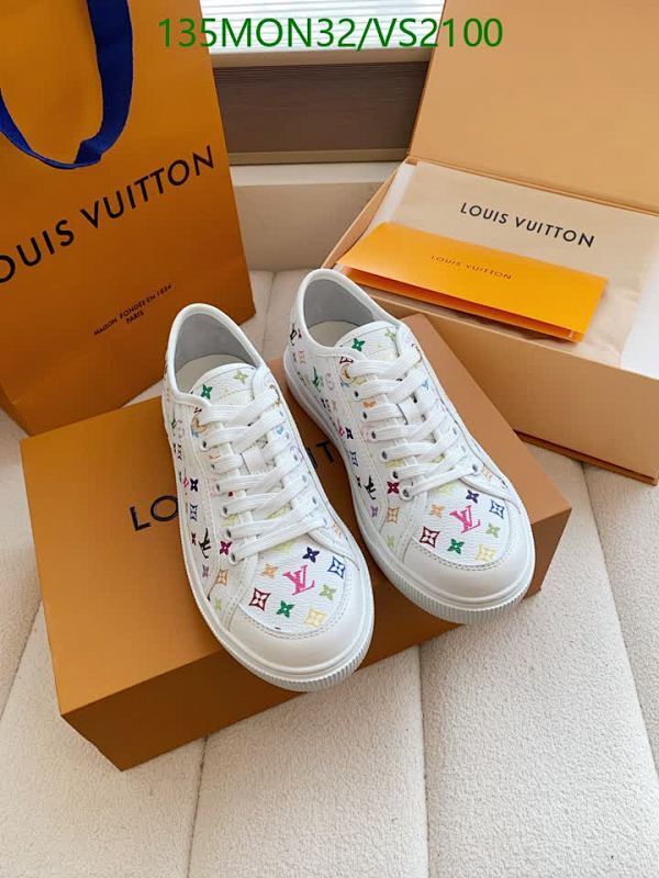 Louis Vuitton Women's Reversible Monogram Canvas Sneakers - White Multi-Color 40 Louis Vuitton Women's Reversible Monogram Canvas Sneakers - White Multi-Color