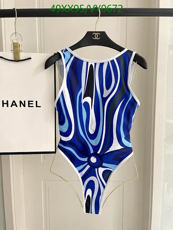 Pucci Blue Abstract Print One-Piece Swimsuit for Women - Stylish Beachwear