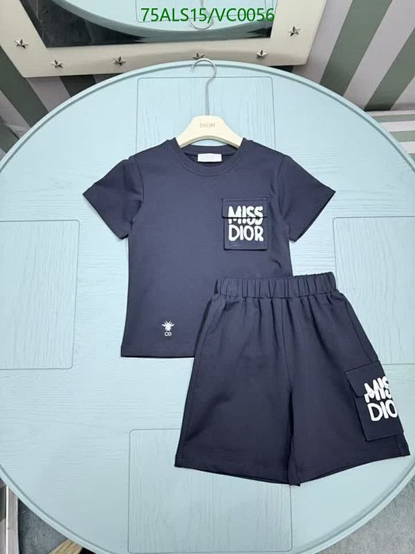Dior Kids Navy Cotton "Miss Dior" T-Shirt and Shorts Set