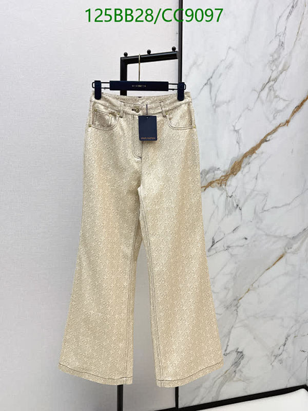 Louis Vuitton Monogrammed Cotton Wide-Leg Trousers