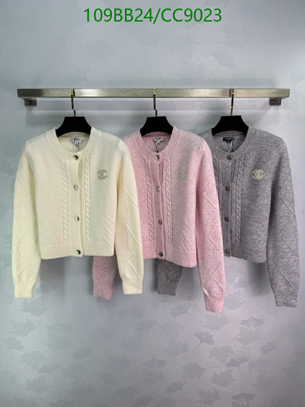 Chanel Wool Cardigan with Embellished Logo - Classic Style