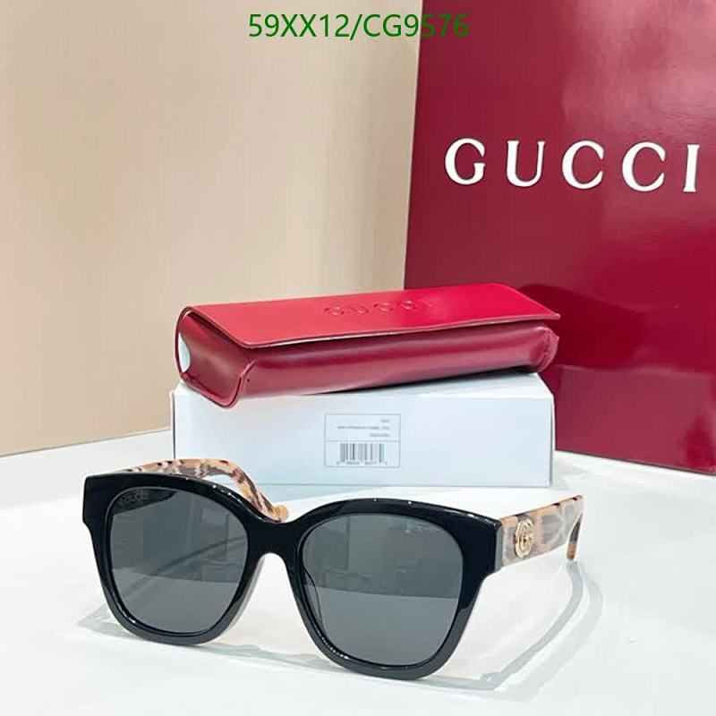 Gucci Women's Black & Leopard Print Square Sunglasses