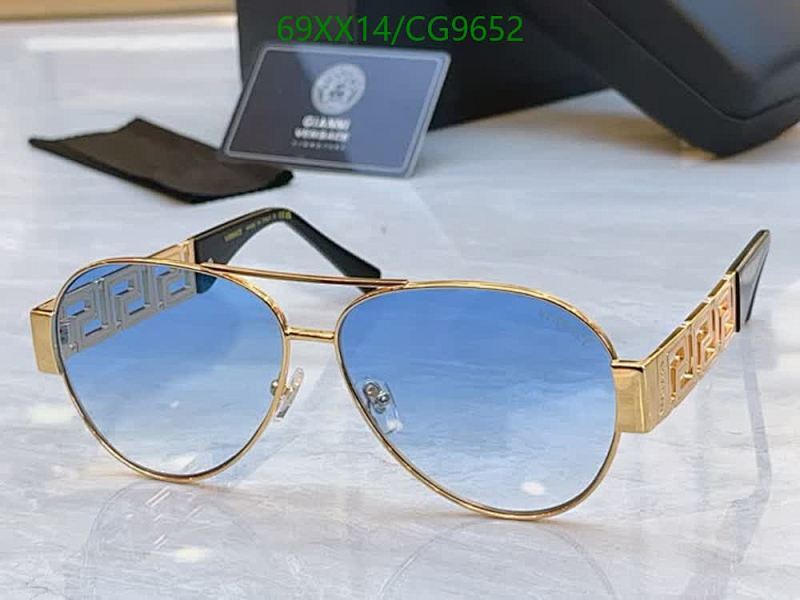 Versace Aviator Sunglasses Gold Frame Blue Gradient Lenses CG9652
