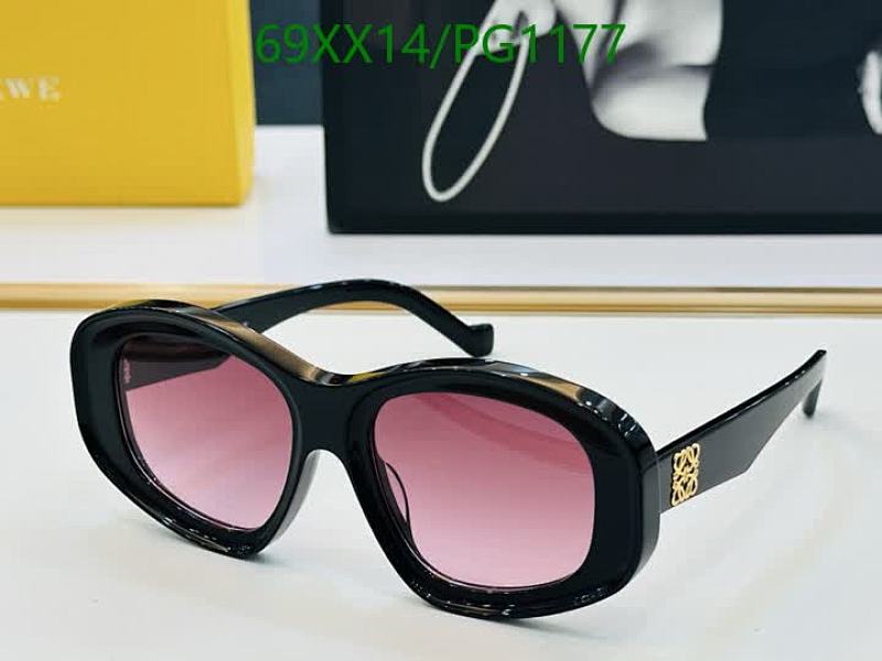 Loewe Women's Black Oversized Oval Sunglasses Pink Gradient Lenses