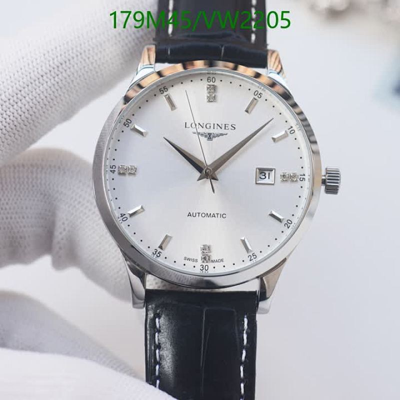 Longines Elegant Automatic Watch for Men - Stainless Steel & Leather Strap