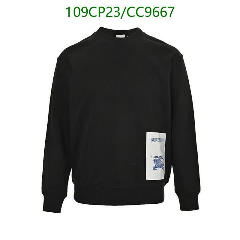 Burberry Men's Black Crewneck Sweatshirt with Equestrian Knight Design