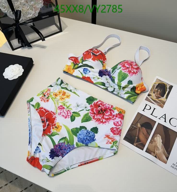 D&G Women's Floral Print Bikini Swimsuit Set - Vibrant Summer Beachwear