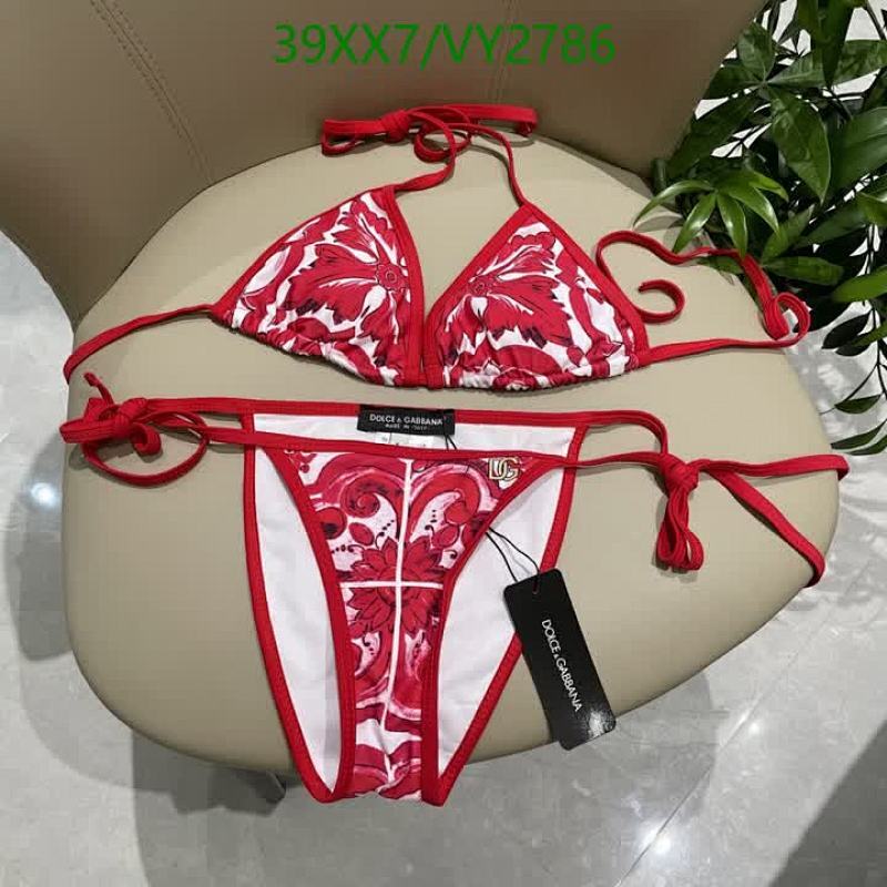 Dolce & Gabbana Red Floral Print Triangle Bikini Set - Stylish Swimwear