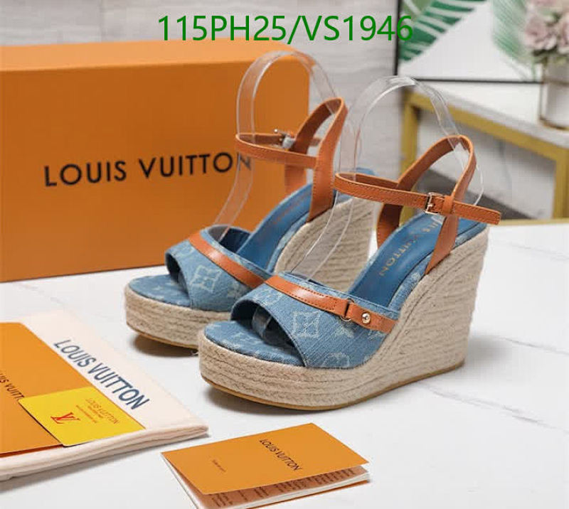 Louis Vuitton Women's Monogram Denim Espadrille Wedge Sandals - 12CM Heel