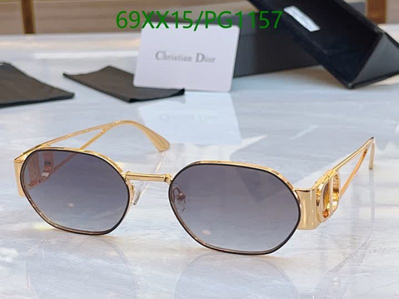 Dior Sunglasses PG1157 - Gold Frame, Gradient Lenses, Unisex Style