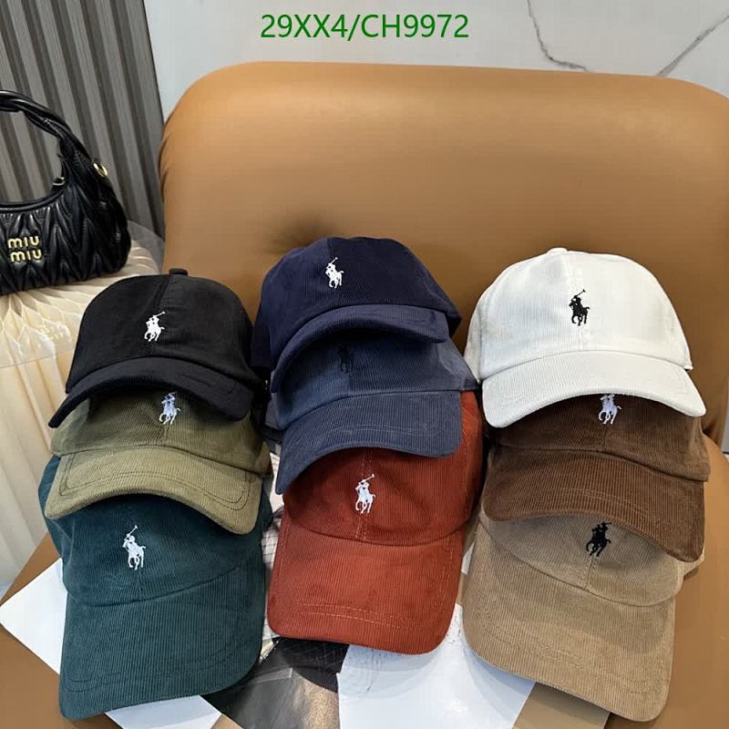 Ralph Lauren Men's Corduroy Baseball Cap with Embroidered Polo Player