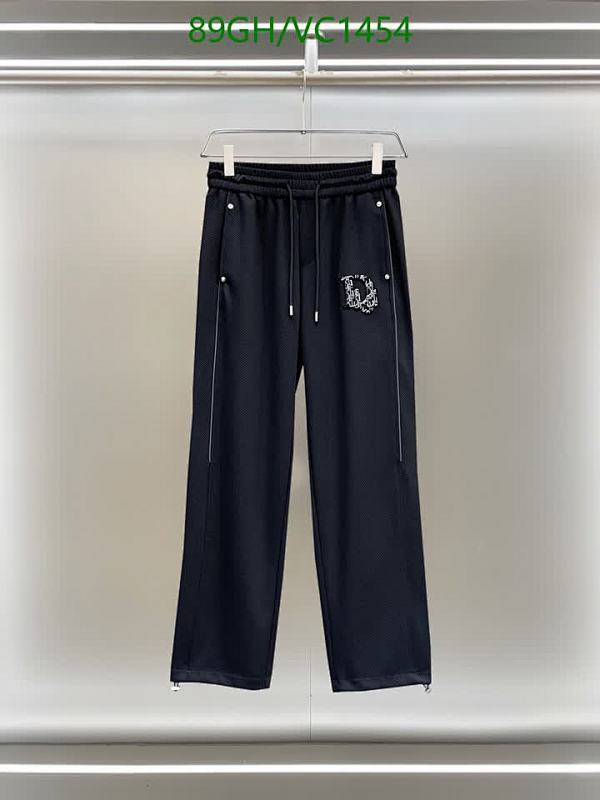 Dior Men's Casual Black Track Pants with Embroidered Logo Drawstring Waist