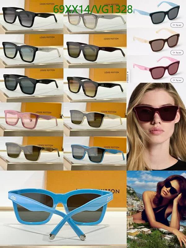 Louis Vuitton Stylish Square Frame Sunglasses - UV Protection Eyewear for All