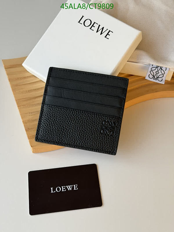 Loewe Black Calfskin Card Holder with Anagram Logo
