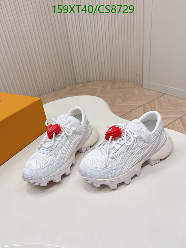 Louis Vuitton Men's White Cowhide Low-Top Sneakers with Heart Detail