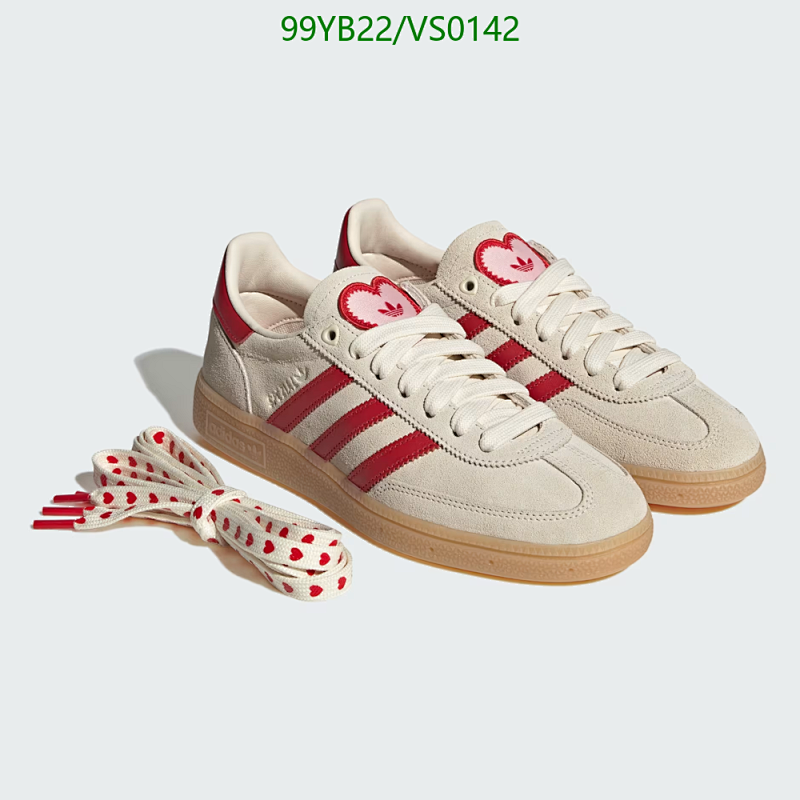 Adidas Women's Valentine's Day Casual Sneakers - Cream/Red