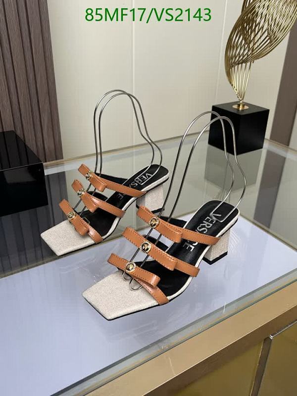 Versace Women's Elegant Square Toe Block Heel Sandals - Sheepskin & Cowhide