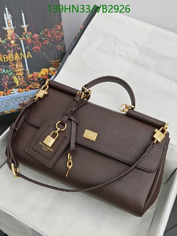 Dolce & Gabbana Sicily Medium Top Handle Bag in Brown Genuine Leather