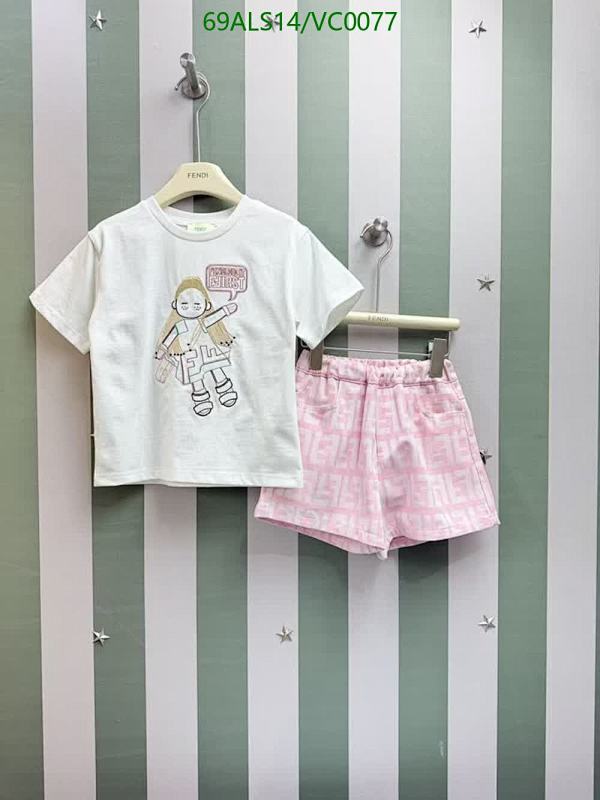 Fendi Kids Cotton T-Shirt and Pink FF Logo Shorts Set