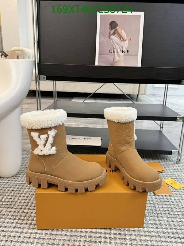 Louis Vuitton Women's Wool Lined Winter Boots - Tan