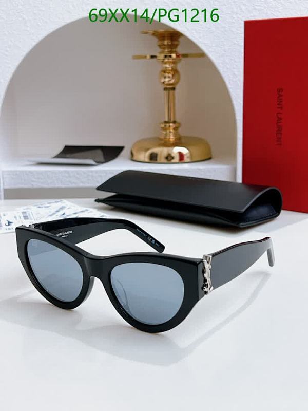 Yves Saint Laurent Women's Cat-Eye Sunglasses Black PG1216