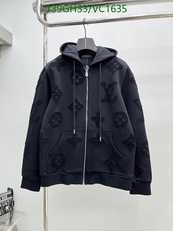 Louis Vuitton Monogram Full-Zip Hoodie for Men - Classic Black Design