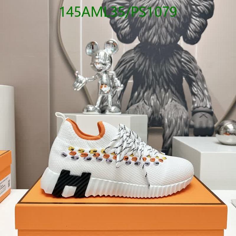 Hermes Men's White Flying Fabric & Sheepskin Sneakers - Size EU35-44