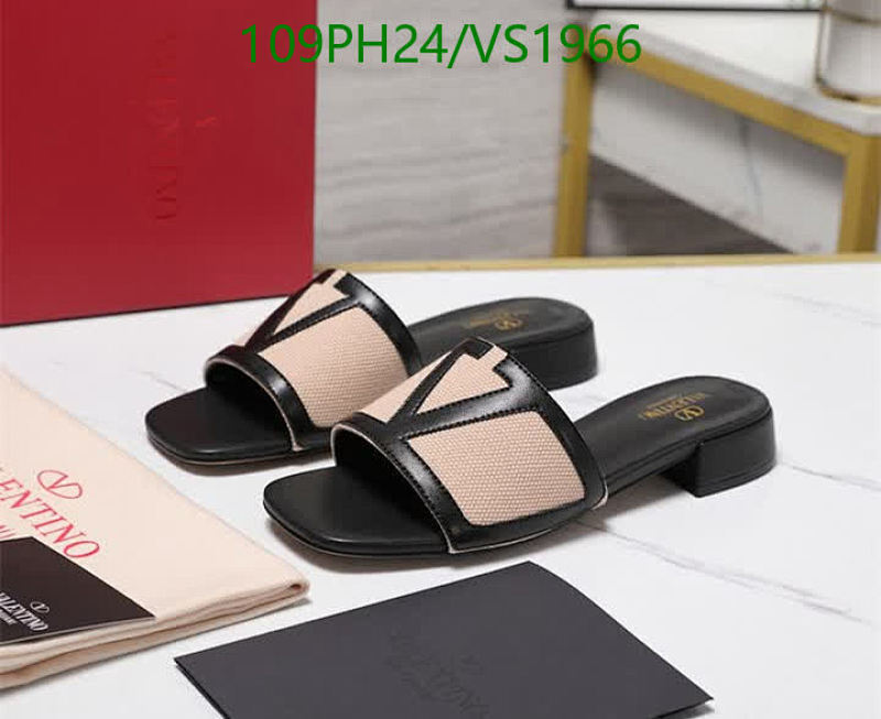 Valentino Garavani Women's VLogo Signature Leather and Canvas Slide Sandals