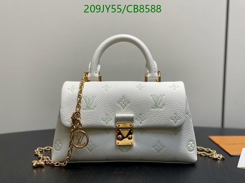 Louis Vuitton Monogram Embossed Leather Handbag White